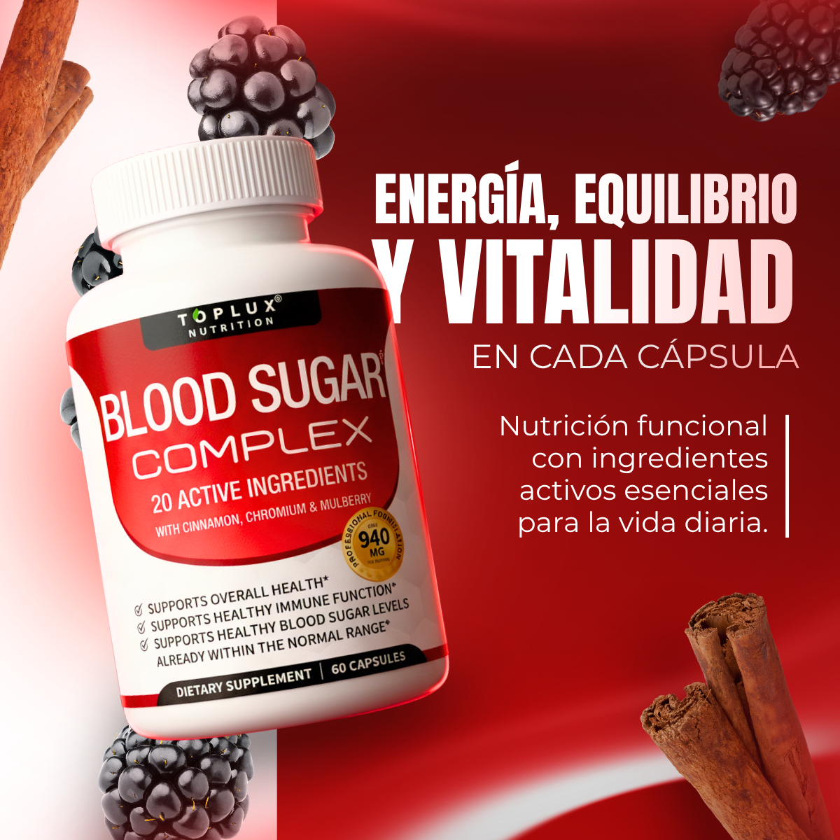 Blood Sugar Complex 60 Capsulas - CONTROLA TU DIABETES PARA TODA LA VIDA 😱50% DE DESCUENTO😱