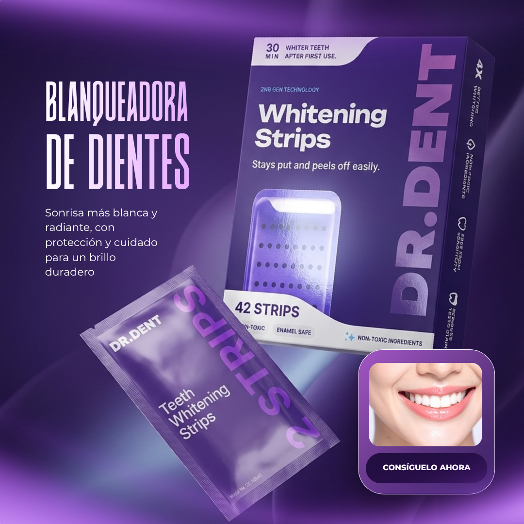 Tiras Blanqueadoras de Dientes - LUCE UNA SONRISA RADIENTE EN SEGUNDOS 😱50% DE DESCUENTO😱