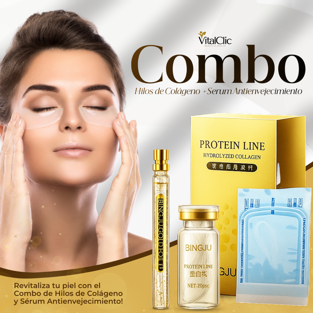 Kit de Hilos de Colágeno + Serum Antienvejecimiento - 😱50% DE DESCUENTO😱