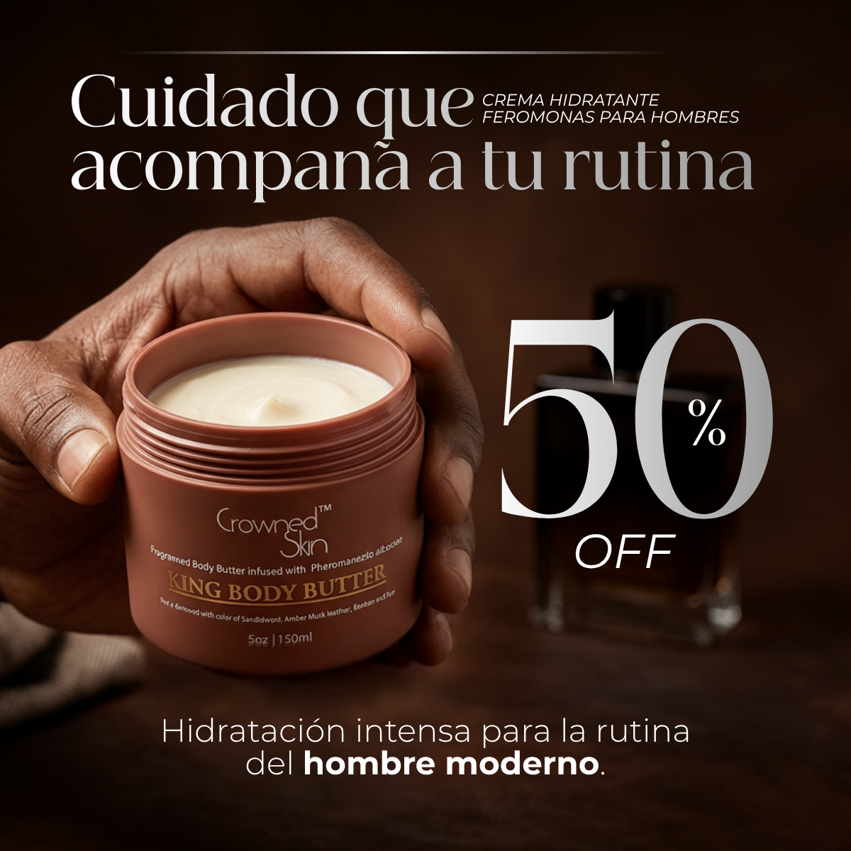 Crema Hidratante con Feromonas para Hombres. EL PODER DE LA ATRACIÓN 😍50% DE DESCUENTO😍