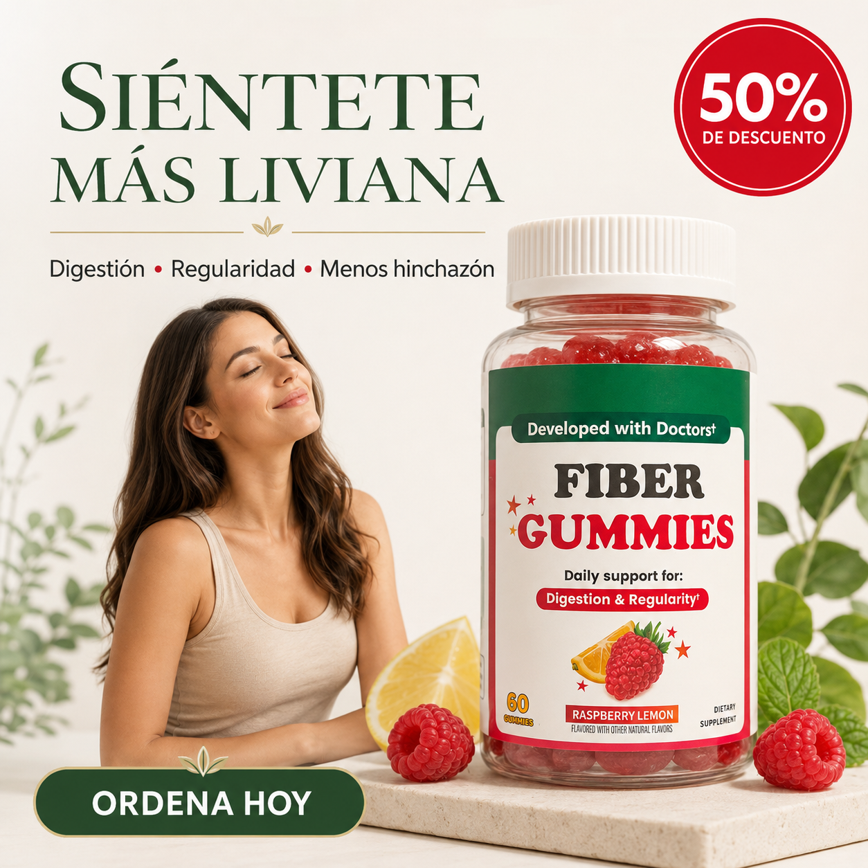 FIBER GUMMIES 60 - TU MEJOR ALIADO PARA IR AL BAÑO 😍50% DE DESCUENTO😍