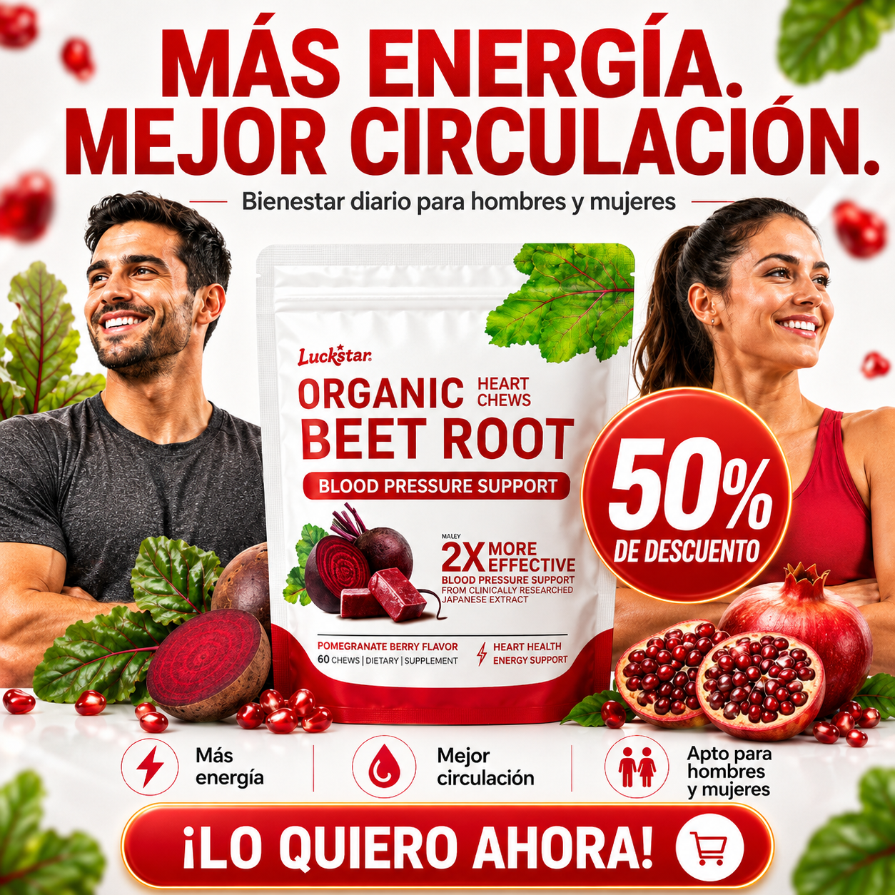BEET ROOT Suplemento de Remolacha en Polvo - ACTIVA TU ENERGIA EN SEGUNDOS 😍50% DE DESCUENTO😍