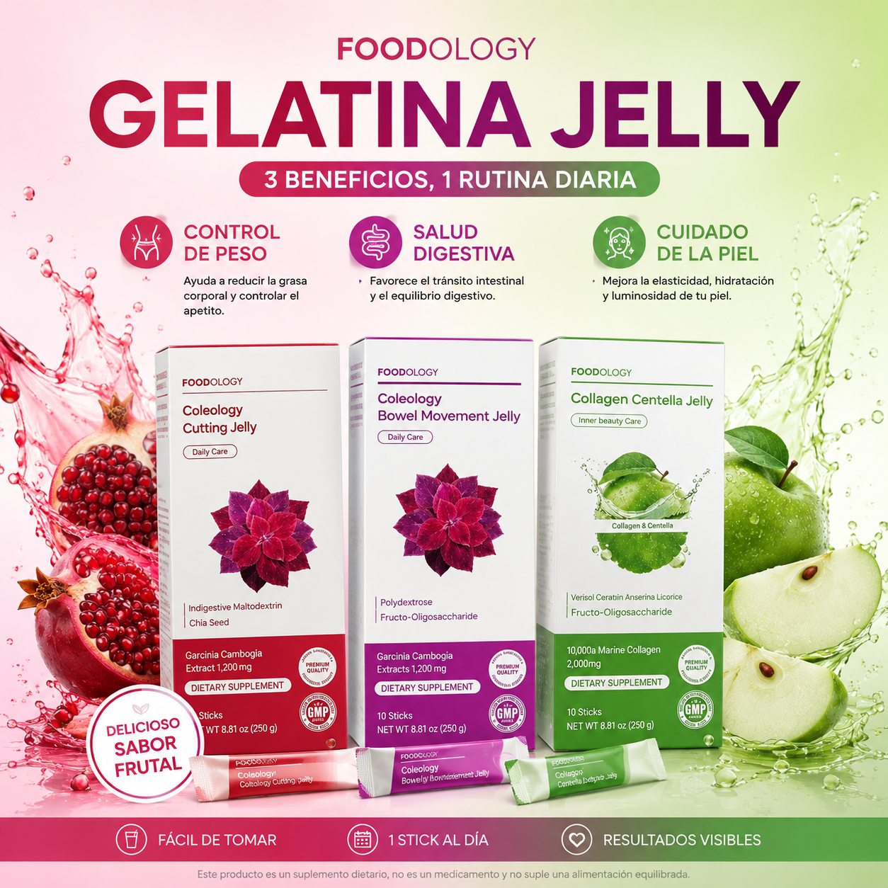 Suplemento de Gelatina Jelly (Control de Peso - Salud Digestiva - Cuidado de la Piel) - 😱50% DE DESCUENTO😱