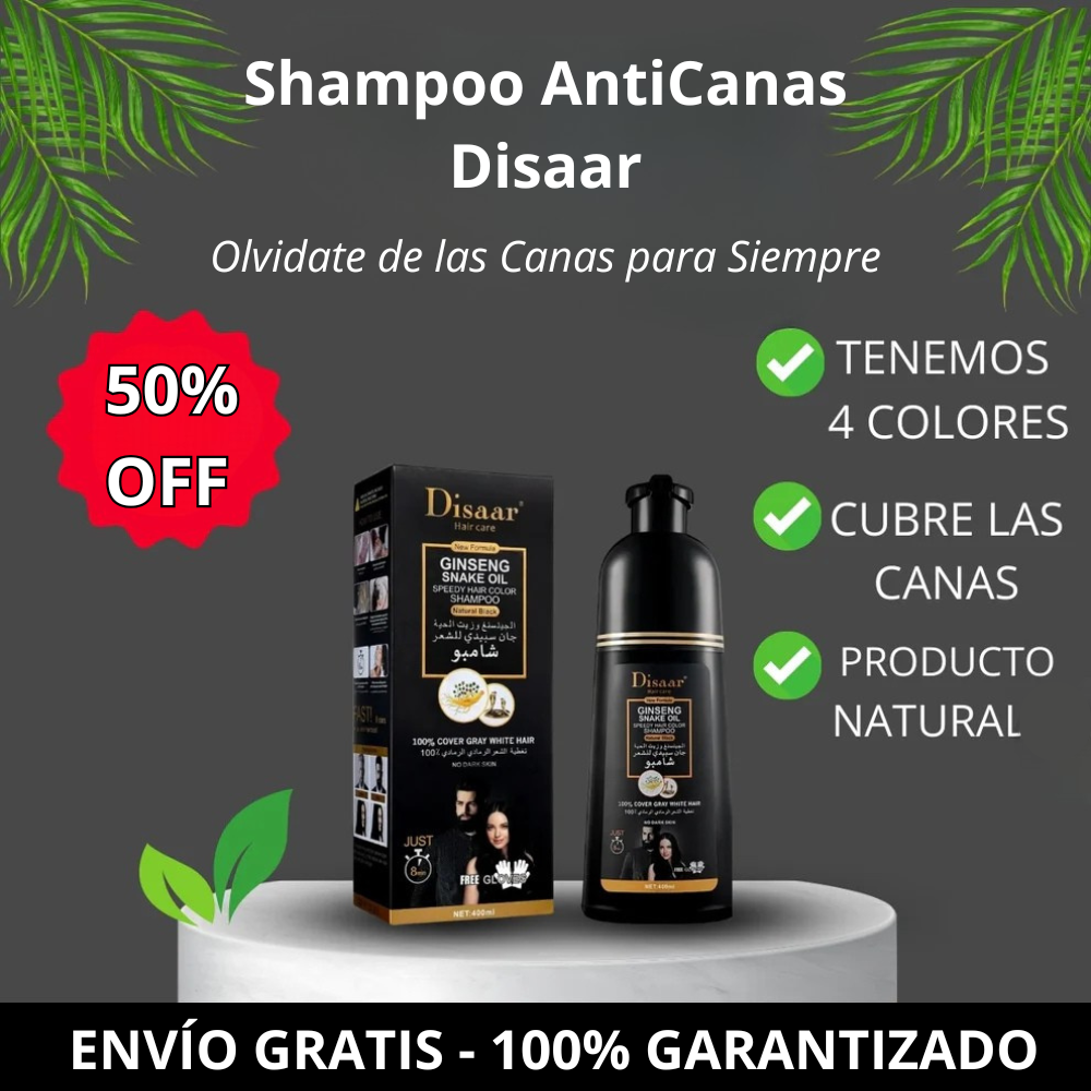 Shampoo CubreCanas Unisex 400ml - 😍COLOR NATURAL AL INSTANTE😍
