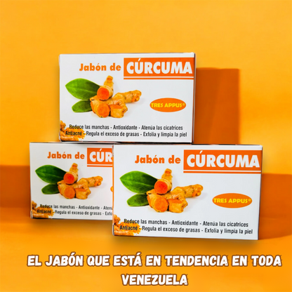CurSoap™ - Jabón de Cúrcuma Natural 🧼🍂 Lleva 3 y Paga 2😱