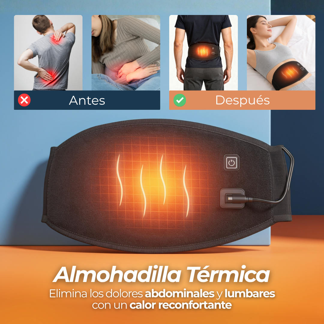 Almohadilla Térmica Ajustable para el Dolor Lumbar y Abdominal - 😲50% DE DESCUENTO😲