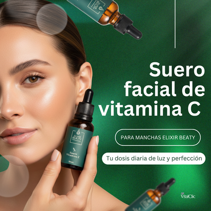 SUERO FACIAL DE VITAMINA C PARA MANCHAS ELIXIR BEATY - 😱50% DE DESCUENTO😱