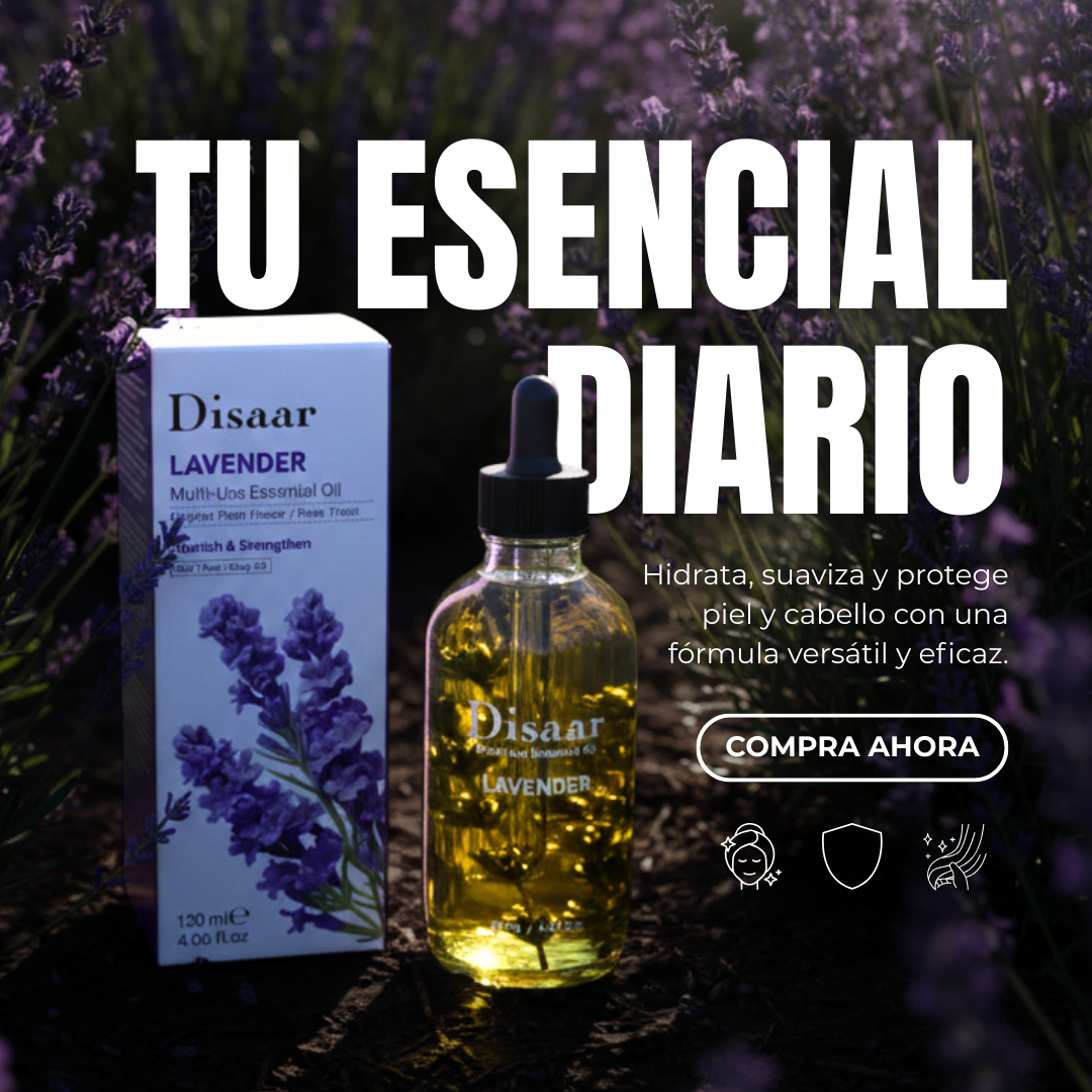 Aceite Multiuso de Lavanda para el Cuidado de la Piel y el Cabello 😱Lleva 2 y Paga 1😱