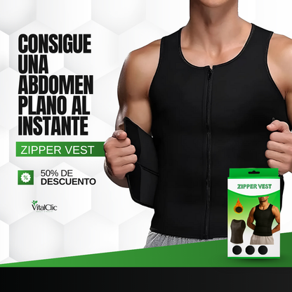 ZIPPER VEST™ - Faja Reductora de Hombre de Alta Compresión Abdominal 😍50% DE DESCUENTO😍