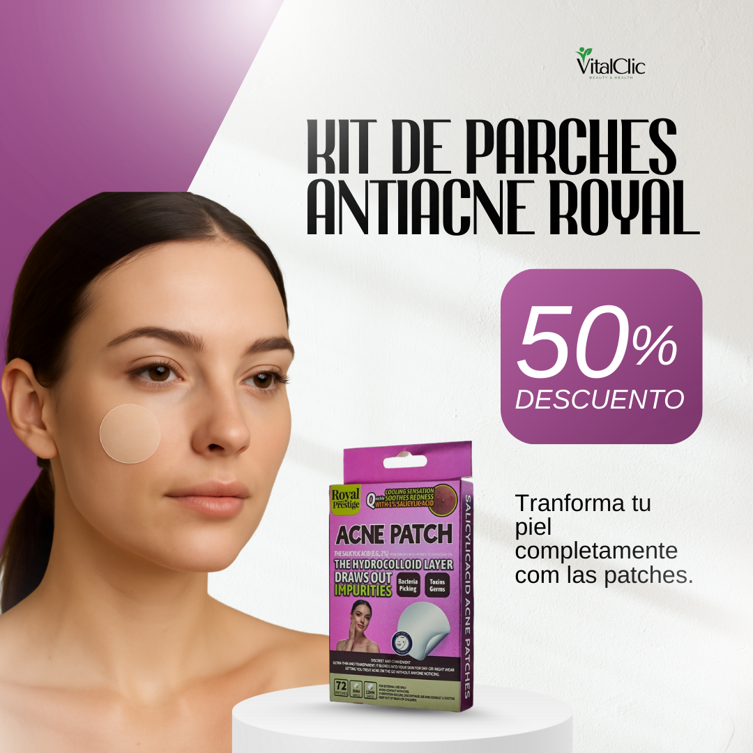 Kit de 72 Parches Antiacné Royal - DILE ADIÓS AL ACNÉ EN SEGUNDOS 😍Lleva 2 Kit por el Precio de 1😍