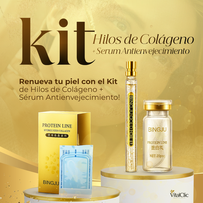 Kit de Hilos de Colágeno + Serum Antienvejecimiento - 😱50% DE DESCUENTO😱