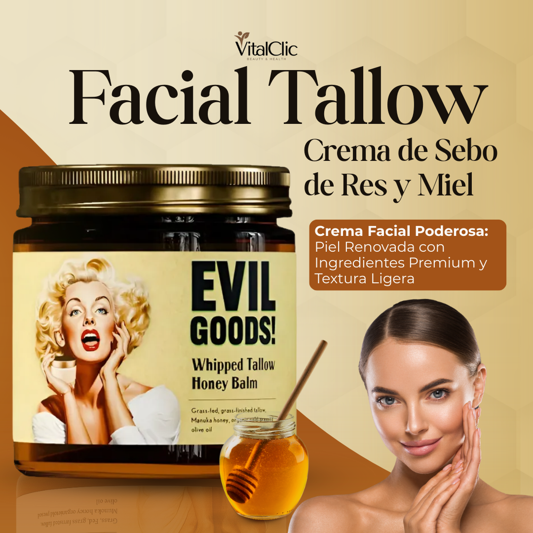 Facial Tallow® - Crema de Sebo de Res y Miel 😱PRODUCTO EN TENDENCIA😱