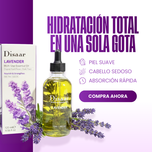Aceite Multiuso de Lavanda para el Cuidado de la Piel y el Cabello 😱Lleva 2 y Paga 1😱
