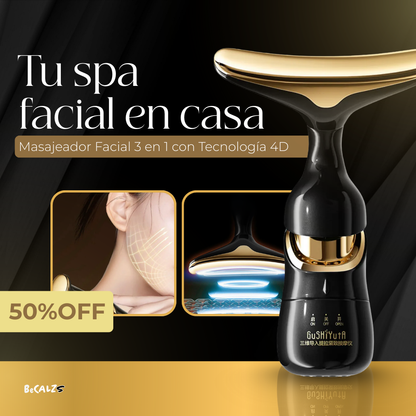 Masajeador Facial con Tecnología 4D (Rostro - Ojos - Cuello) - 😍50% DE DESCUENTO😍
