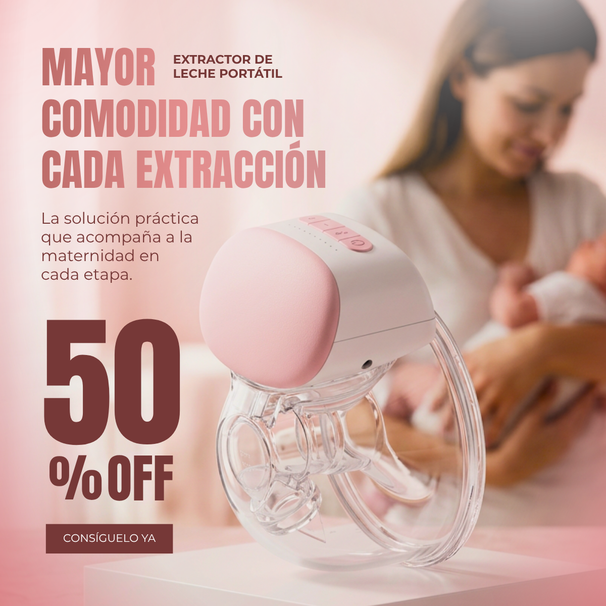 Extractor de Leche Materna Portátil - TU MEJOR ALIADO PARA LA LACTANCIA MATERNA 😲50% DE DESCUENTO😲