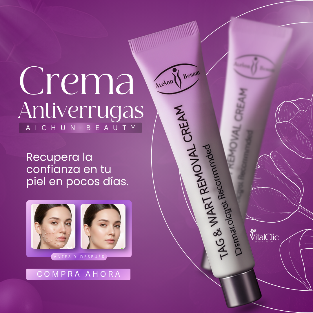 Crema Antiverrugas Aichun Beauty - DILE ADIÓS A LAS VERRUGAS EN SEGUNDOS 😱Lleva 2 y Paga 1😱