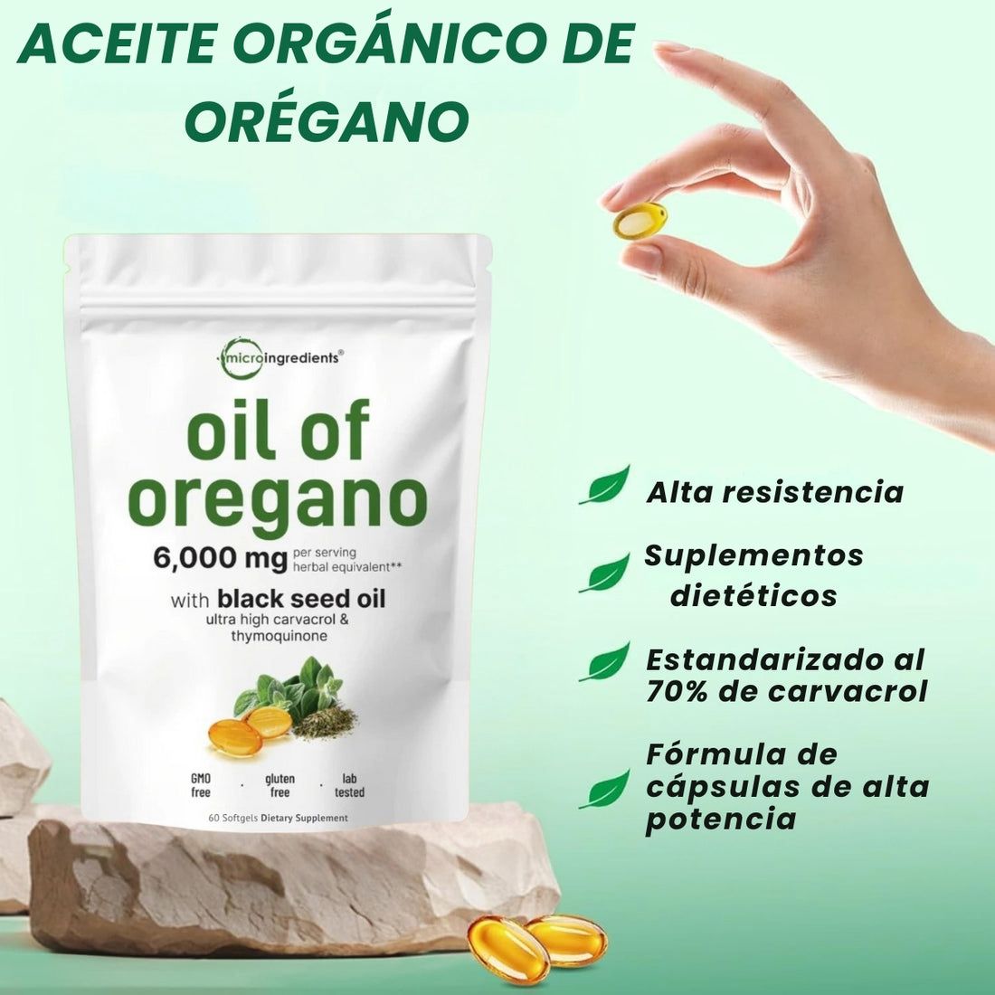 Aceite de Orégano y Semilla Negra 60 Capsulas - 😱AUMENTA TUS DEFENSAS EN SEGUNDOS😱