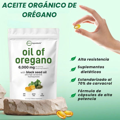 Aceite de Orégano y Semilla Negra 60 Capsulas - 😱AUMENTA TUS DEFENSAS EN SEGUNDOS😱
