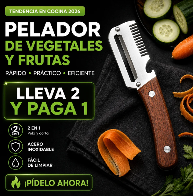 Pelador de Vegetales y Frutas - EL FAVORITO DE TODOS EN LA COCINA😲Lleva 2 y Paga 1😲
