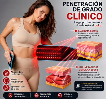 BRIVORI™ - Cinturón de Terapia con Luz Roja - ELIMINA LA FLACIDEZ Y DOLORES 😲50% DE DESCUENTO😲