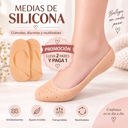 Medias de Silicona - DALE EL MEJOR ALIVIO A TUS PIES 😲Lleva 2 Pares y Paga 1😲