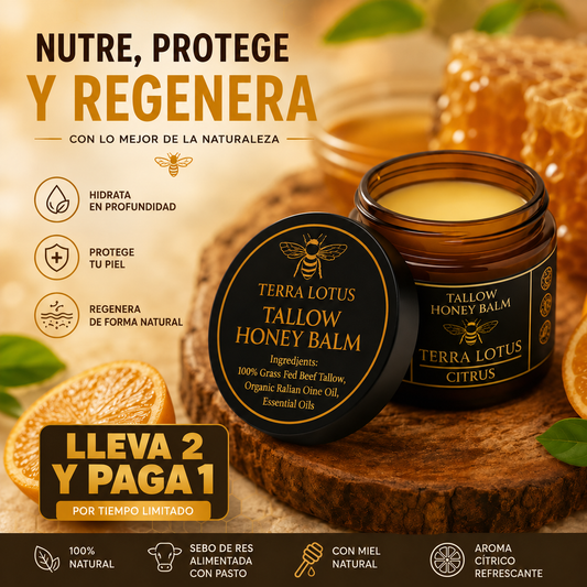 Bálsamo Orgánico de Sebo de Res y Miel - ELIMINA ESTRIAS, ACNE Y LINEAS DE EXPRESION EN SEGUNDOS😲