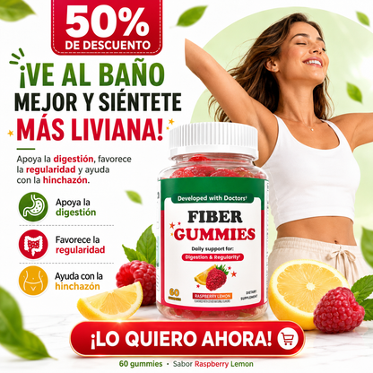 FIBER GUMMIES 60 - TU MEJOR ALIADO PARA IR AL BAÑO 😍50% DE DESCUENTO😍