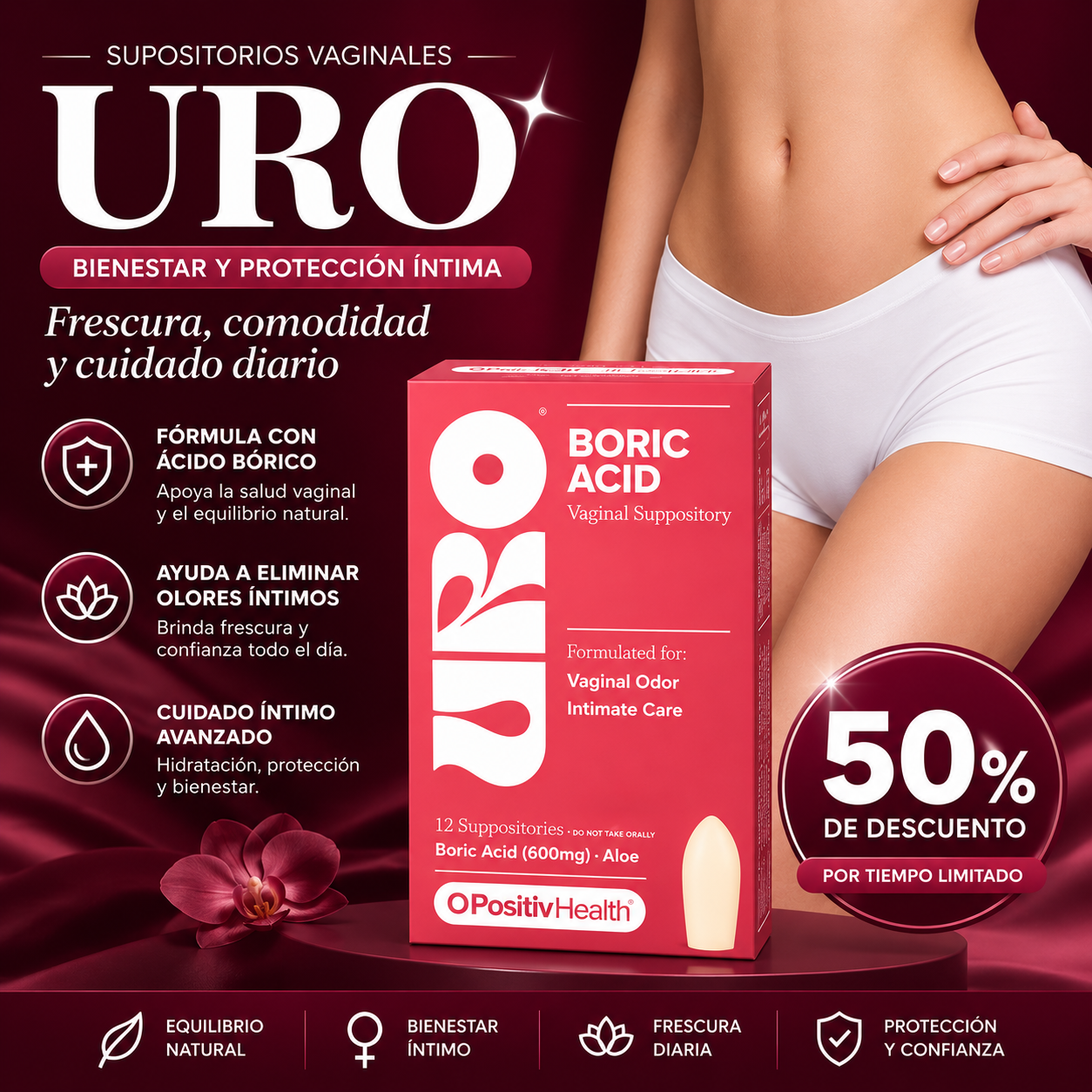 Supositorios Vaginales Uro - RECUPERA EL BIENESTAR DE TU FLORA 🌸50% DE DESCUENTO🌸