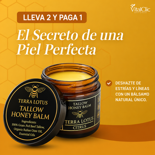 Bálsamo Orgánico de Sebo de Res y Miel - ELIMINA ESTRIAS, ACNE Y LINEAS DE EXPRESION EN SEGUNDOS 😱LLEVA 2 Y PAGA 1😱