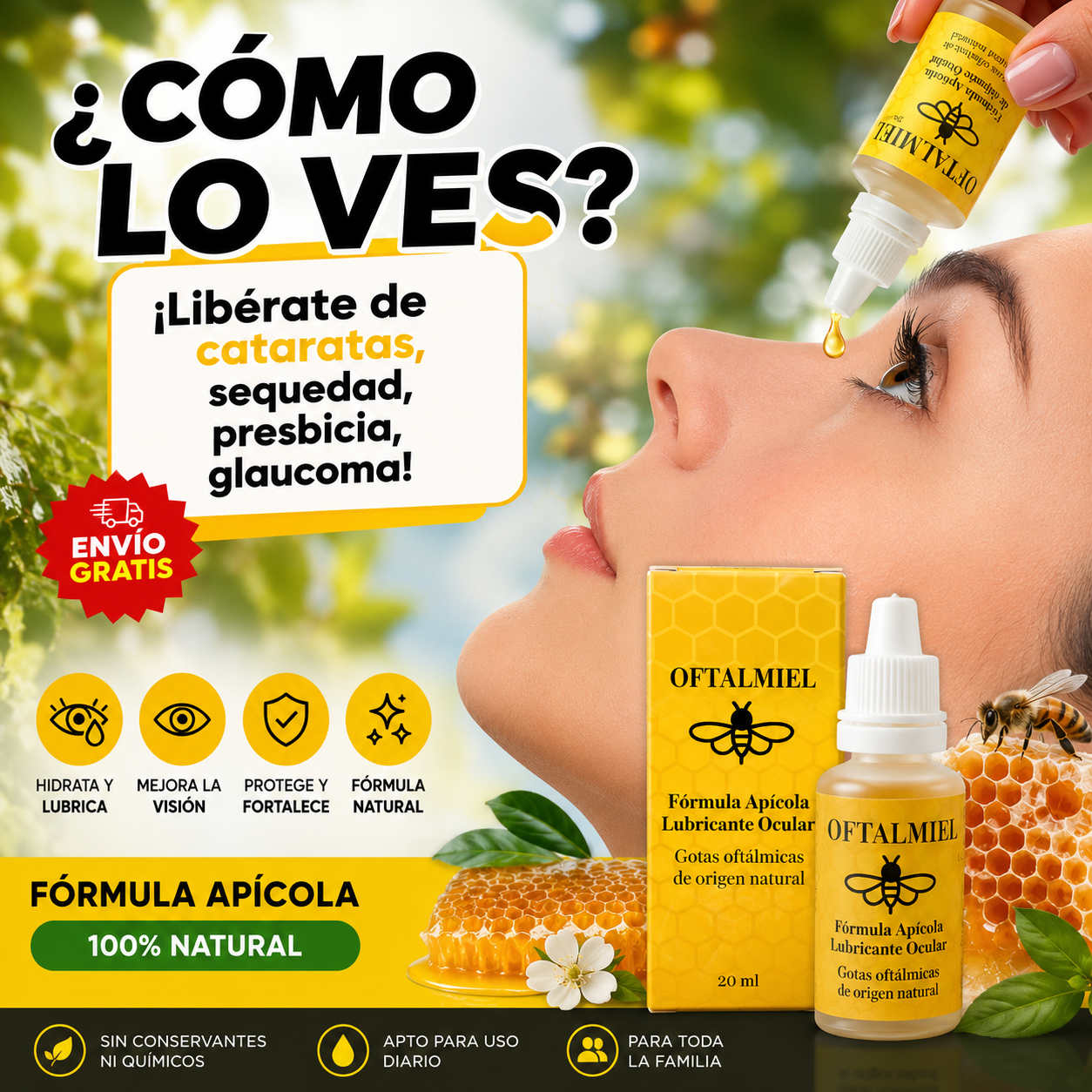 Oftalmiel - Gotas para los Ojos 👀LA MAGIA QUE SANA TUS OJOS 😲Lleva 2 y Paga 1😲