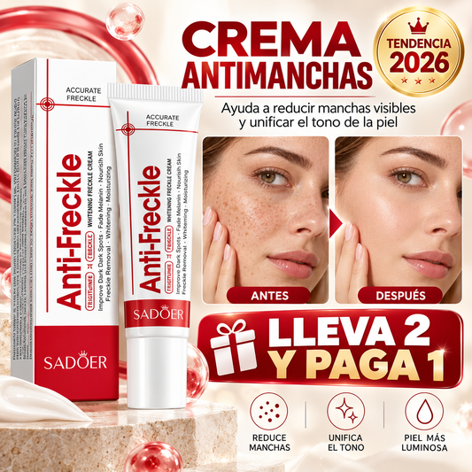 Crema Anti-Freckle Sadoer - DILE ADIOS A LAS MANCHAS EN SEGUNDOS 😍LLEVA 2 Y PAGA 1😍