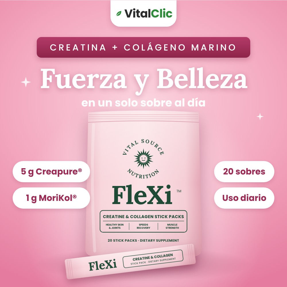 FLEXI™ - Creatina + Colágeno Marino | FUERZA Y BELLEZA EN UN SOLO SOBRE 😱50% DE DESCUENTO😱