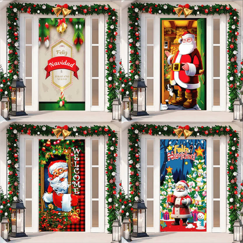 Fundas Navideñas para Puertas y Mesas🎄✨🎁 ¡Celebra la Navidad con Estilo! 😍OFERTA 2X1😍