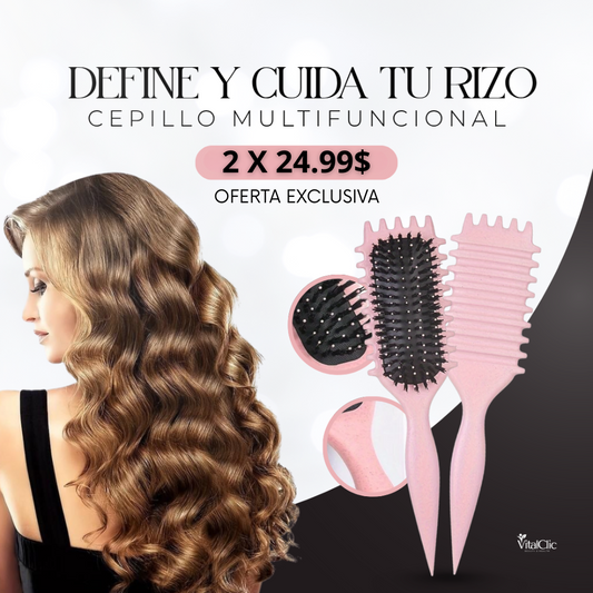 Cepillo Multifuncional para Cabello Rizado - 😍50% DE DESCUENTO😍