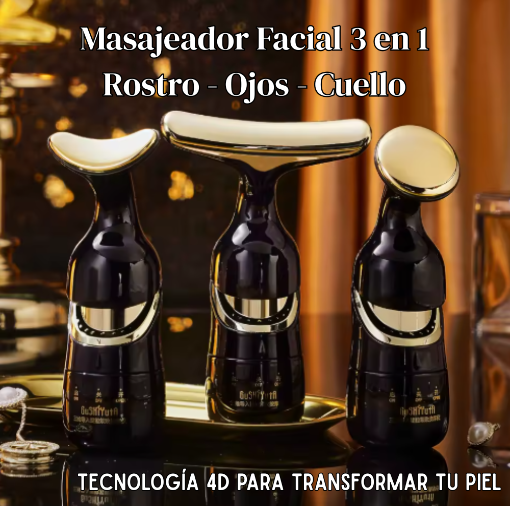 Masajeador Facial con Tecnología 4D (Rostro - Ojos - Cuello) - 😍50% DE DESCUENTO😍