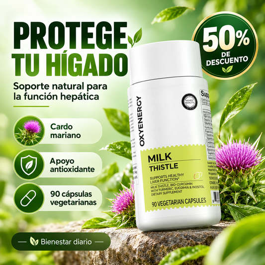 MILK THISTLE - Cardo Mariano 90 Capsulas - DESINTOXICA TU HIGADO EN SEGUNDOS 😲50% DE DESCUENTO😲
