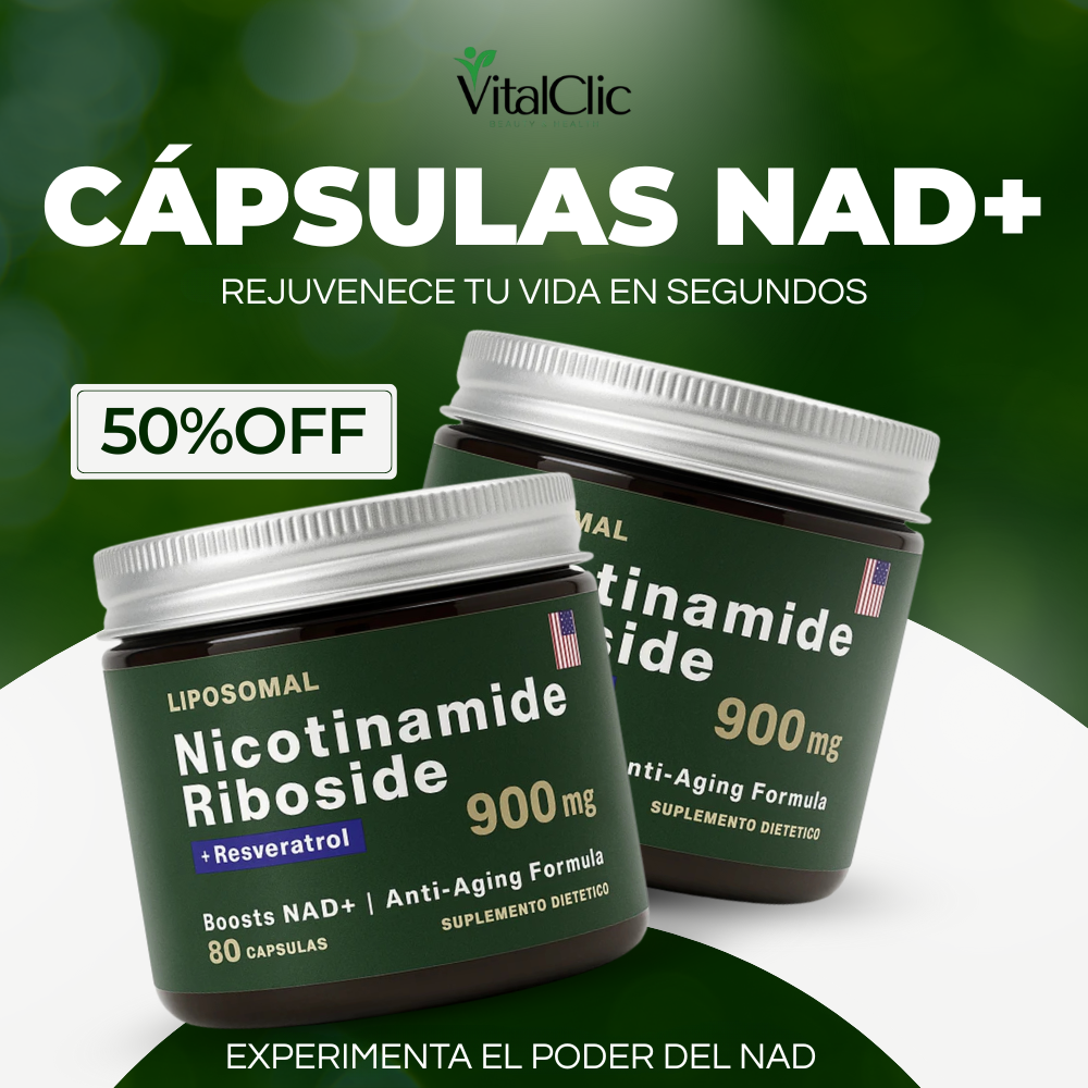 Nicotinamide Riboside NAD + Resveratrol 900mg - 80 Cápsulas - 😱TU MEJOR ALIADO PARA COMBATIR EL ENVEJECIMIENTO😱