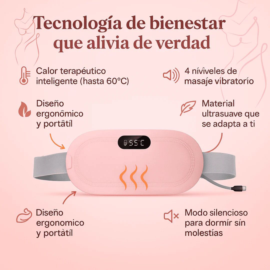 Cinturón Térmico Menstrual - ¡EL MEJOR ALIADO PARA TU CICLO MENSTRUAL! 🌸