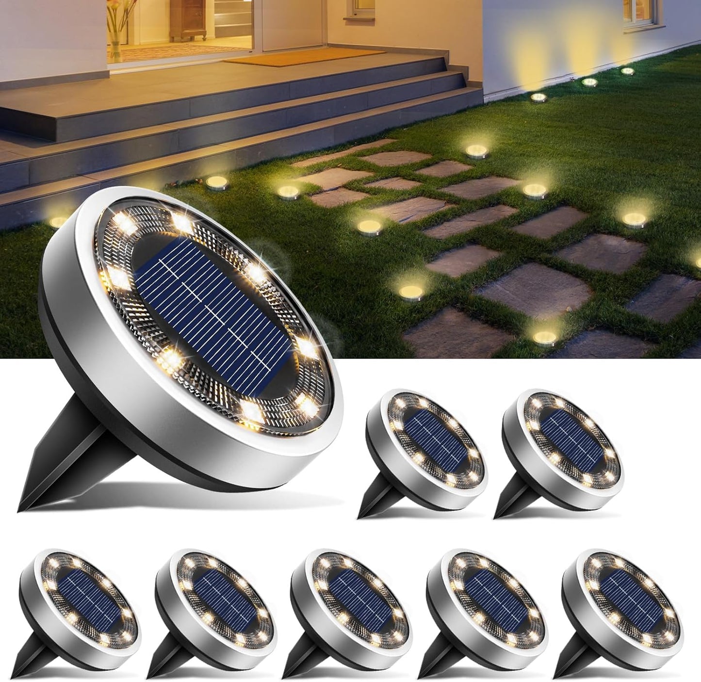 KIT DE LUCES LED SOLARES PARA EXTERIORES - 😱50% DE DESCUENTO😱